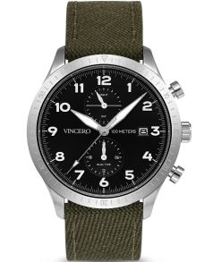 Vincero The Altitude - Silver/Military Green Sil-Mil-A11
