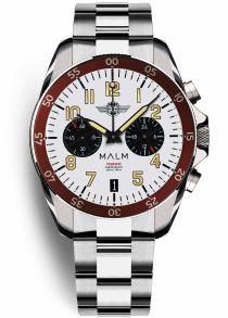 MALM Pegasus Whitebird Black Eyes Chronograph 41 Limited Edition (50 pieces worldwide) MW-PE15BLSWAF-LTD